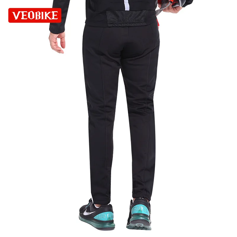 Зимние Термальность флисовые мужские велосипедные штаны длинные 5D мягкий