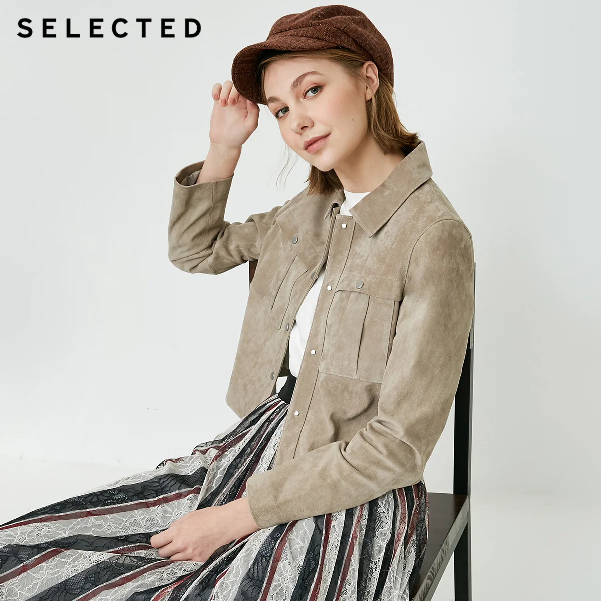 Новинка короткая повседневная женская кожаная куртка из мягкой кожи S | 418310503