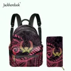 Женский рюкзак Jackherelook Pohnpei с Полинезийским узором, кошелек, клатч, 2 шт.компл., маленькая школьная сумка для девочек, ранец, женская сумка, рюкзак