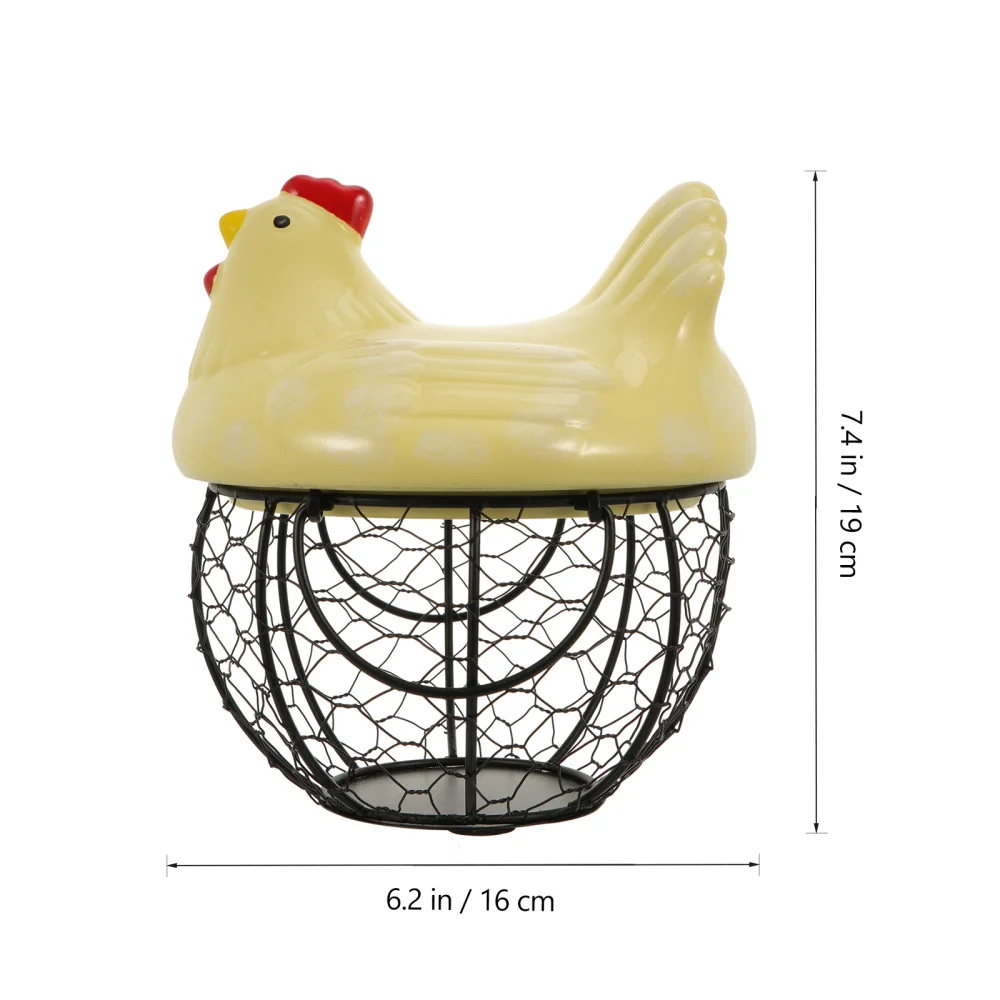 

1pc Chicken Shape Snack Basket Egg Holder Home Storage Basket Storage Holder