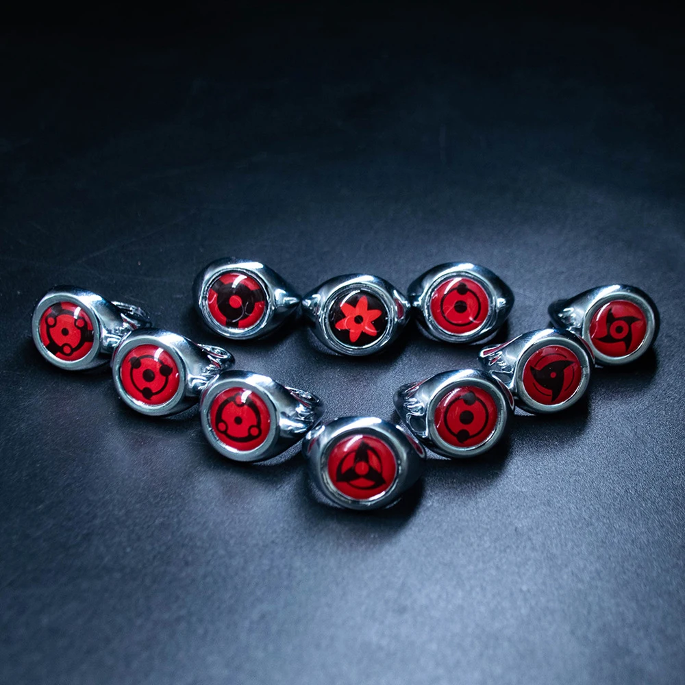 Регулируемые кольца Шаринган Учиха полный комплект реквизит для взрослых ниндзя