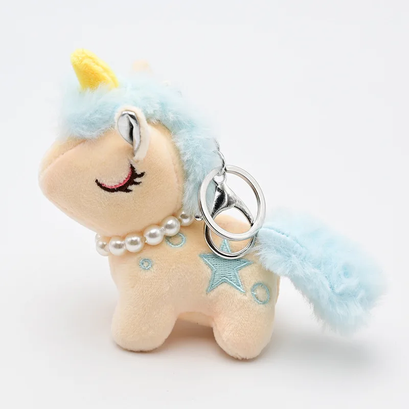 

10cm Mini Cute Unicorn Plush Stuffed Toy Mini Cartoon Keychain Bag Pendant Gift for Friends Kids