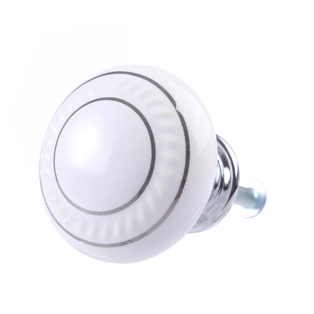 Милая круглая форма двойные круги печать керамическая дверная ручка шкафа