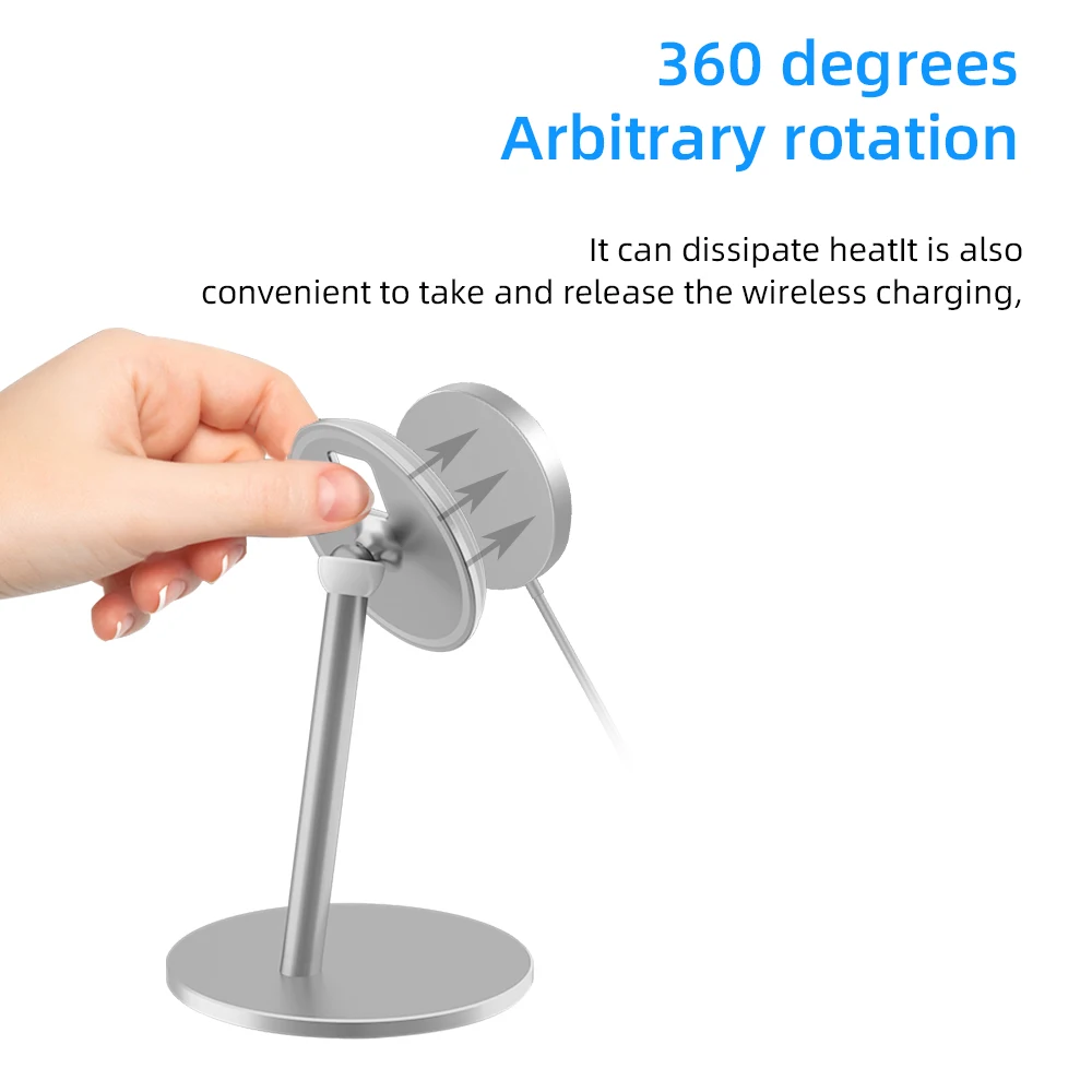 phone holder for magsafe charger desk rotation magnetic stand angle macsafe cradle bracket support for iphone 12 13 pro max mini free global shipping