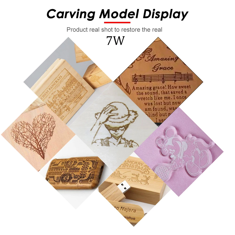 3000 МВт/7 Вт лазерный гравер с ЧПУ лазерная гравировальная машина мини настольный