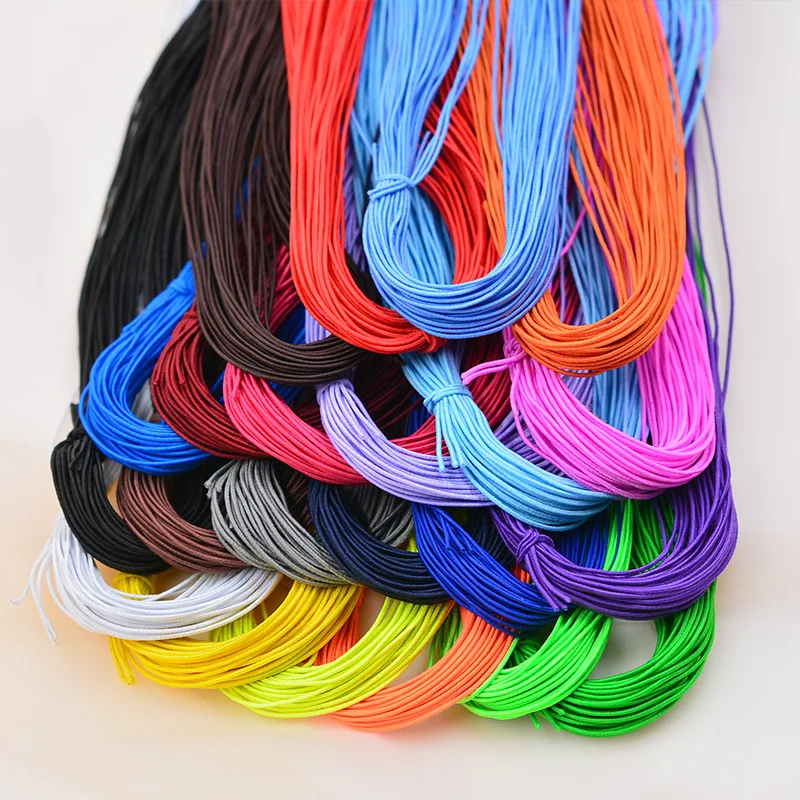 Цветные эластичные ленты 1 мм веревка для изготовления ювелирных браслетов бусин