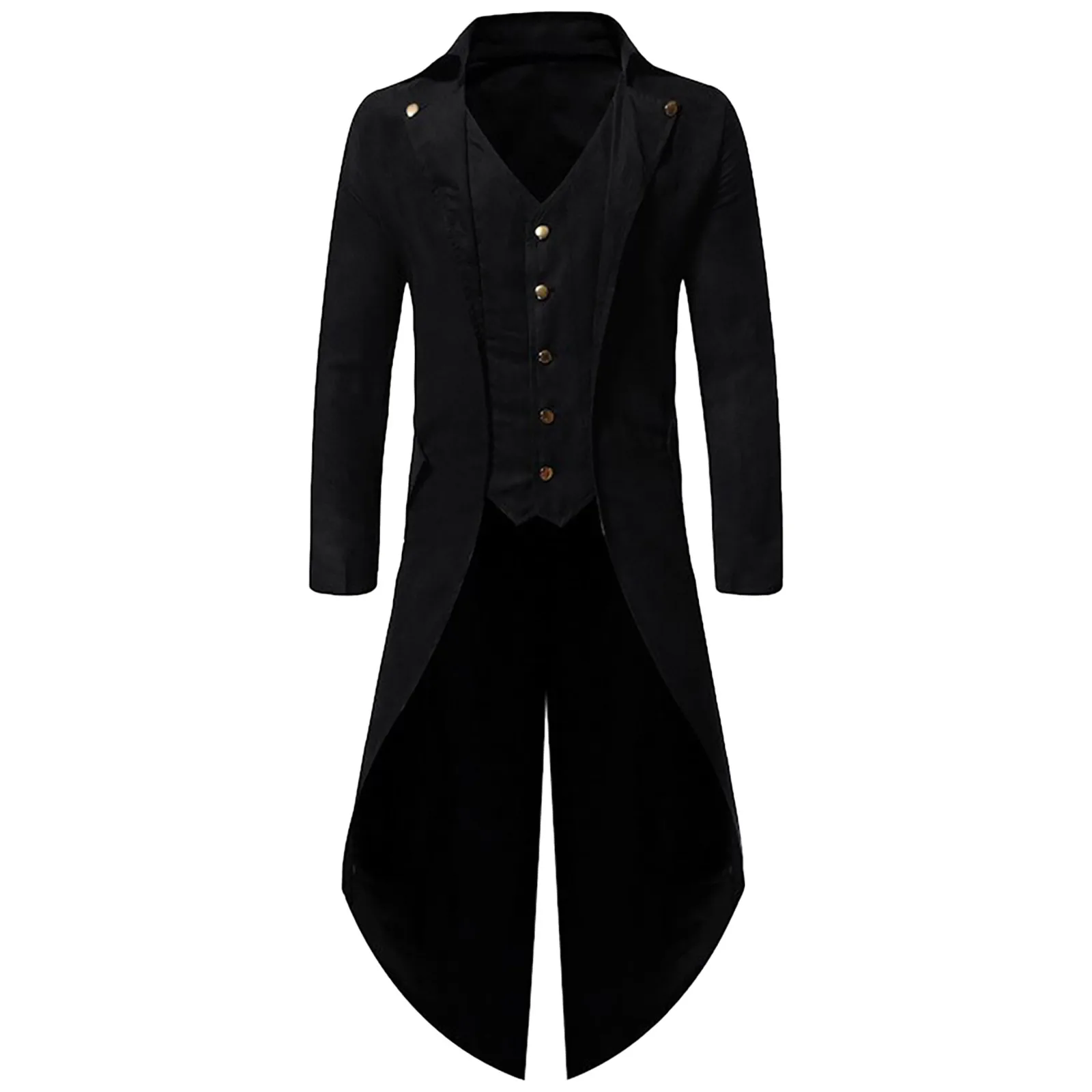 Мужской однотонный ретро-смокинг готический смокинг в средневековом стиле эпохи