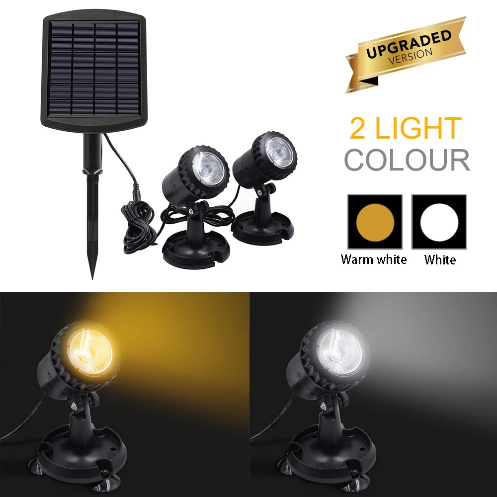 Светодиодный подводный светильник солнечный пруд точечный IP68 водонепроницаемый