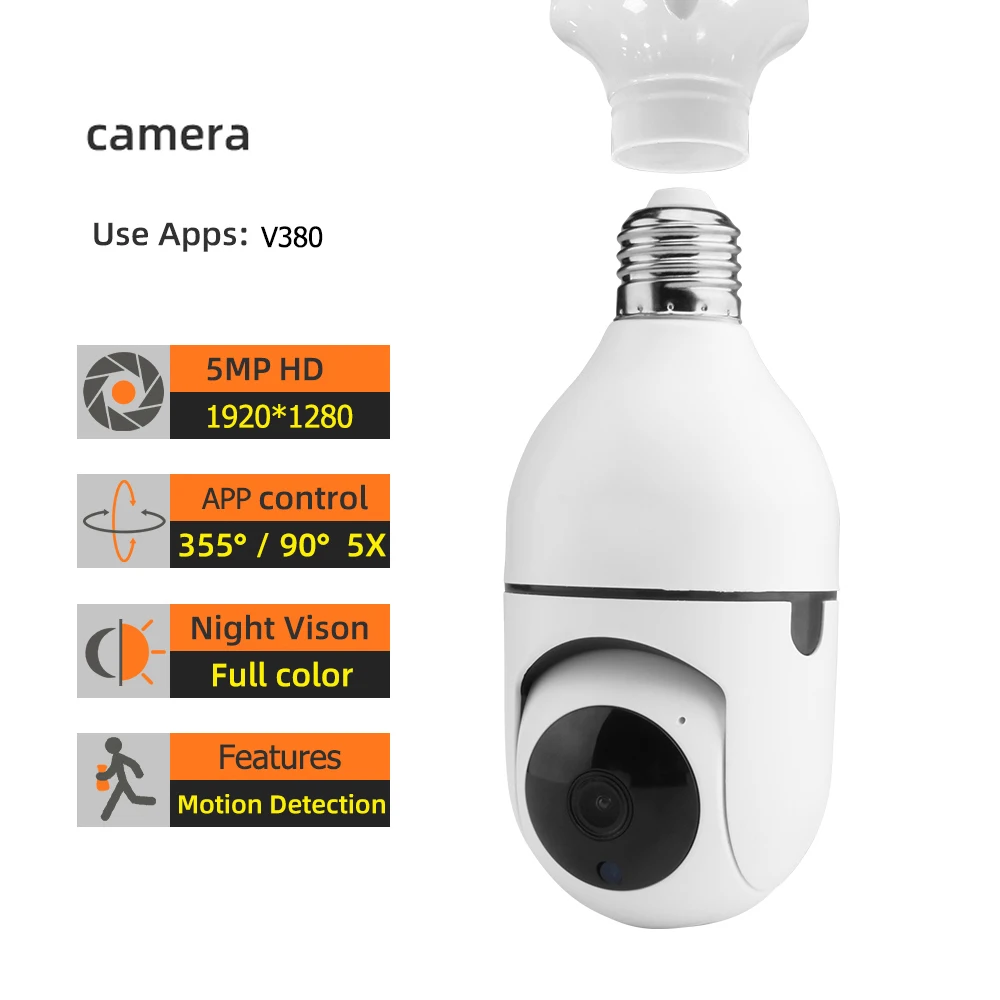 

Беспроводная панорамная камера с функцией автослежения, поворотом на 360 P