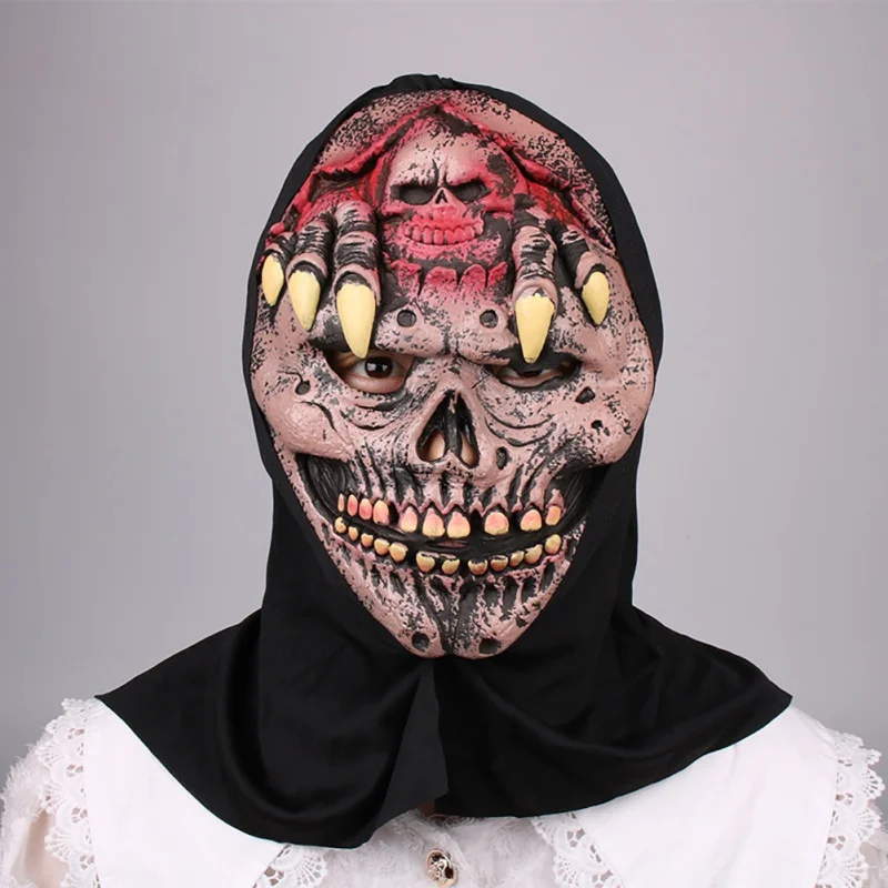 Хэллоуин Череп Призрак лицо латексная маска ужаса бар маскарад Вечерние