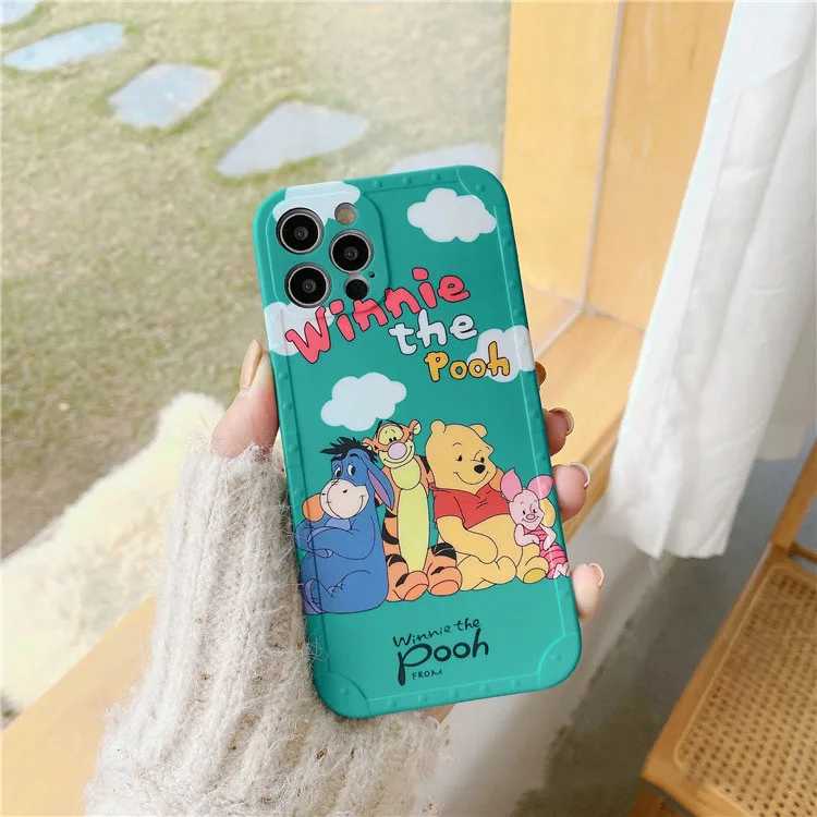 novelty winnie pooh piglet iphone cases hard tpu anime cute protection smartphone dustproof fundas free global shipping
