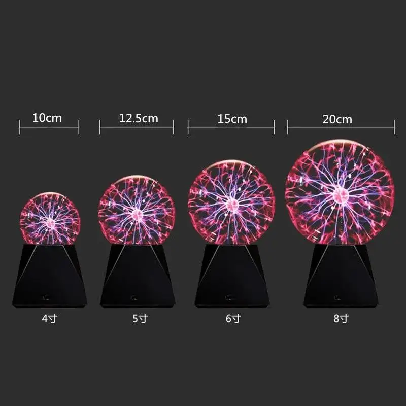 

2020 Home Magic Plasma Ball USB Static Ball Crystal Lightning Ball Sound Controlled Plasma Light For Home Decorations Kids