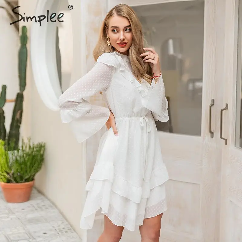 Платье Simplee женское шифоновое с длинным рукавом элегантное мягкое праздничное