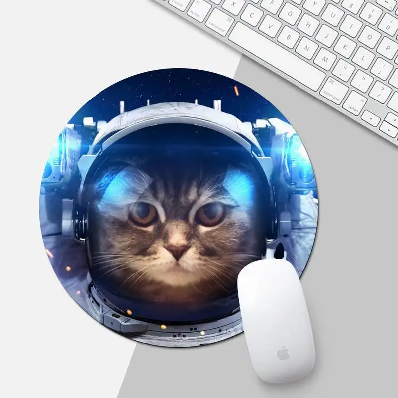 

cute cat funny Gaming Player desk laptop Rubber Mouse Mat Desk Table Protect Office Work Round Mouse Mat pad Laptop Cushion