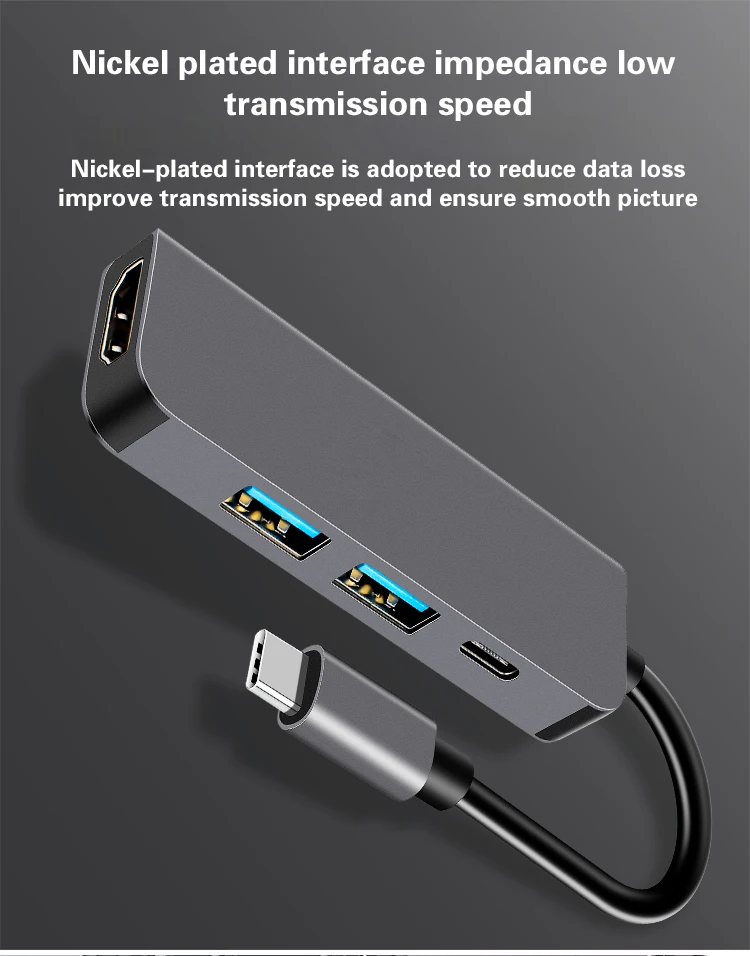 Thunderbolt 2 Thunderbolt 3 4 в 1 USB-C HDMI адаптер 2x USB3.0 type-C PD концентратор для huawei P20 Pro samsung Dex Galaxy S9/S8