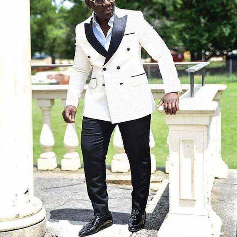 Мужской Жаккардовый костюм винтажный облегающий для мужчин|Смокинги и костюмы -