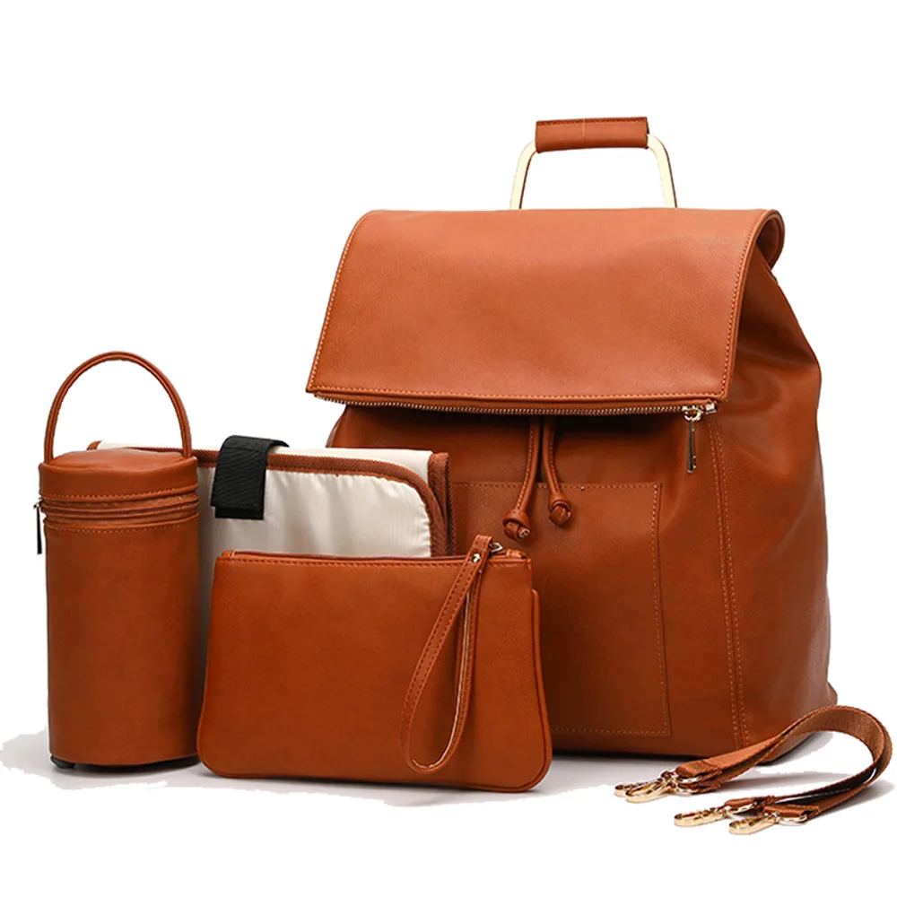 Сумка для детских подгузников из искусственной кожи рюкзак органайзер коляски