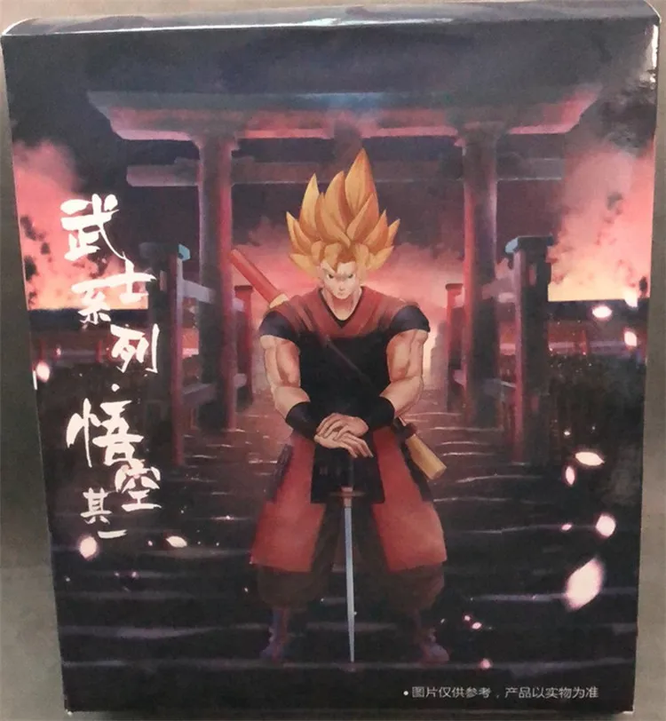 

New Anime Peripheral Dragon Ball Doujin Original Samurai Series Wukong Standing Posture Boxed Figure Model Decoration Toy Gift