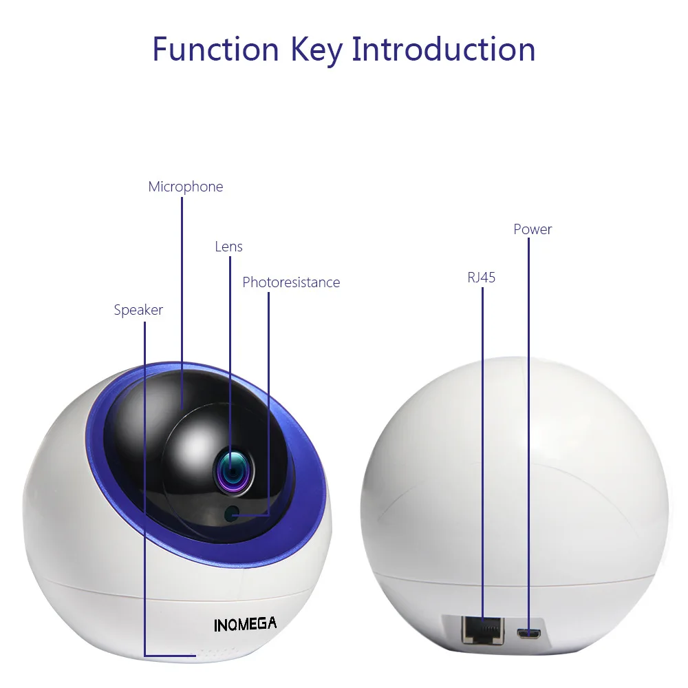 Беспроводная камера для наблюдения за космическим мячом INQMEGA Wi-Fi Сетевая