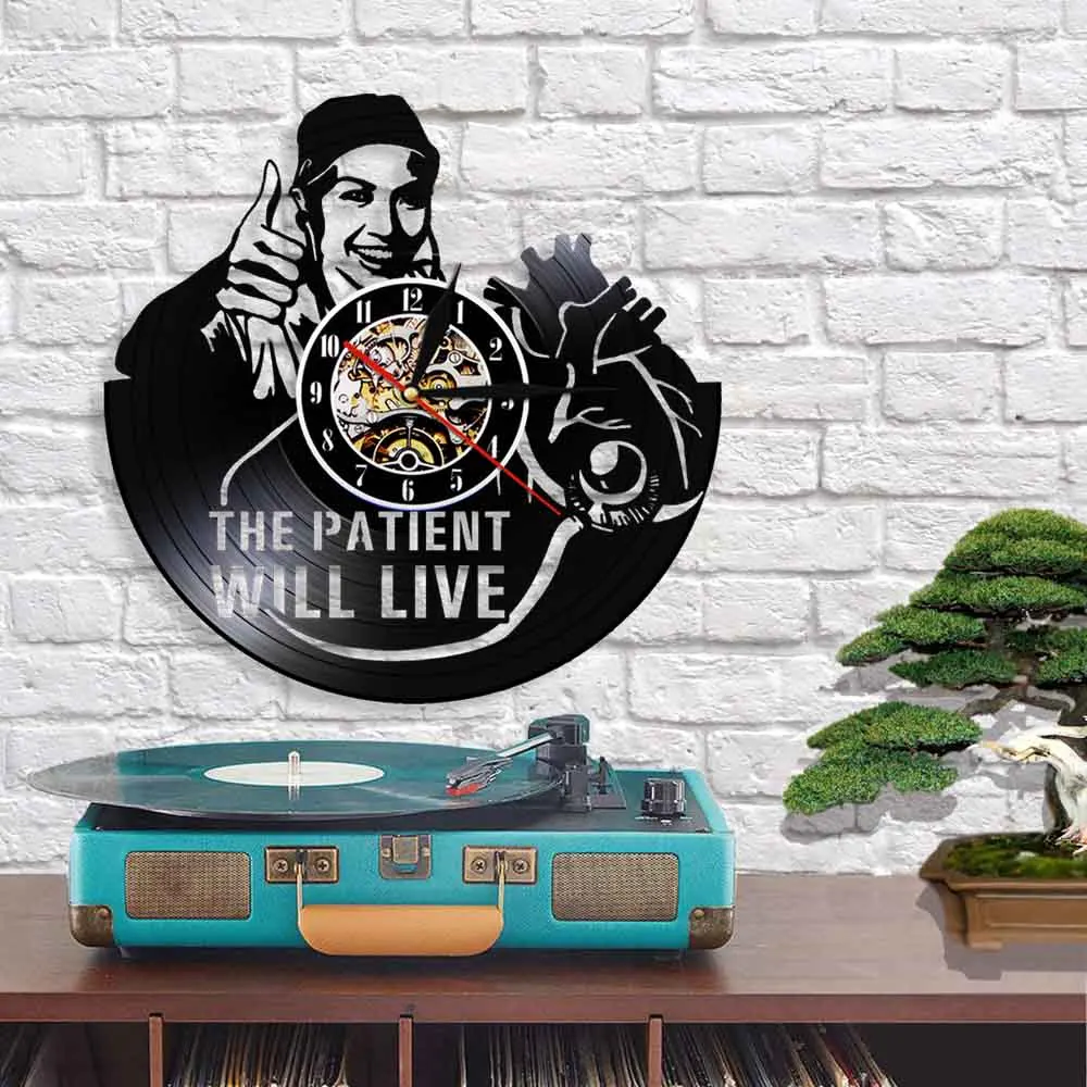 Настенные часы с виниловой пластиной креативные медицинские настенные 3D