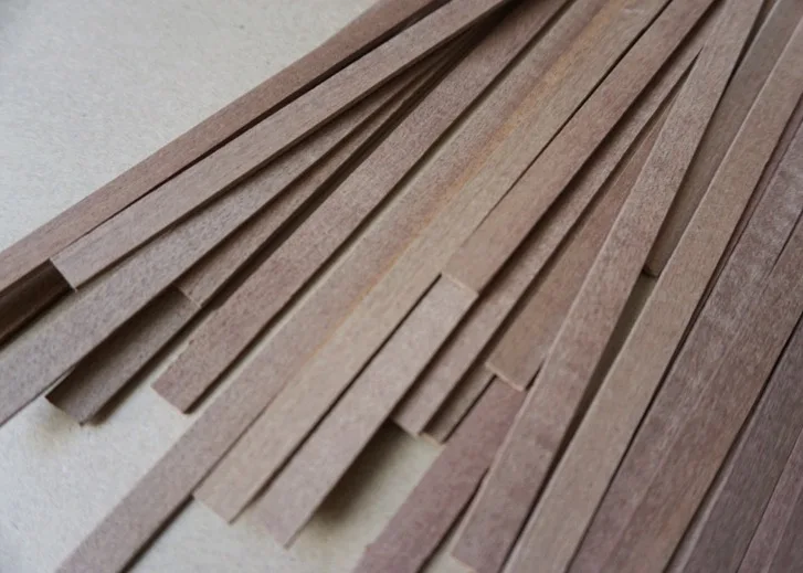 

20PCS 200x7mm thickness:1mm Shapili Solid Wood Strip Bar