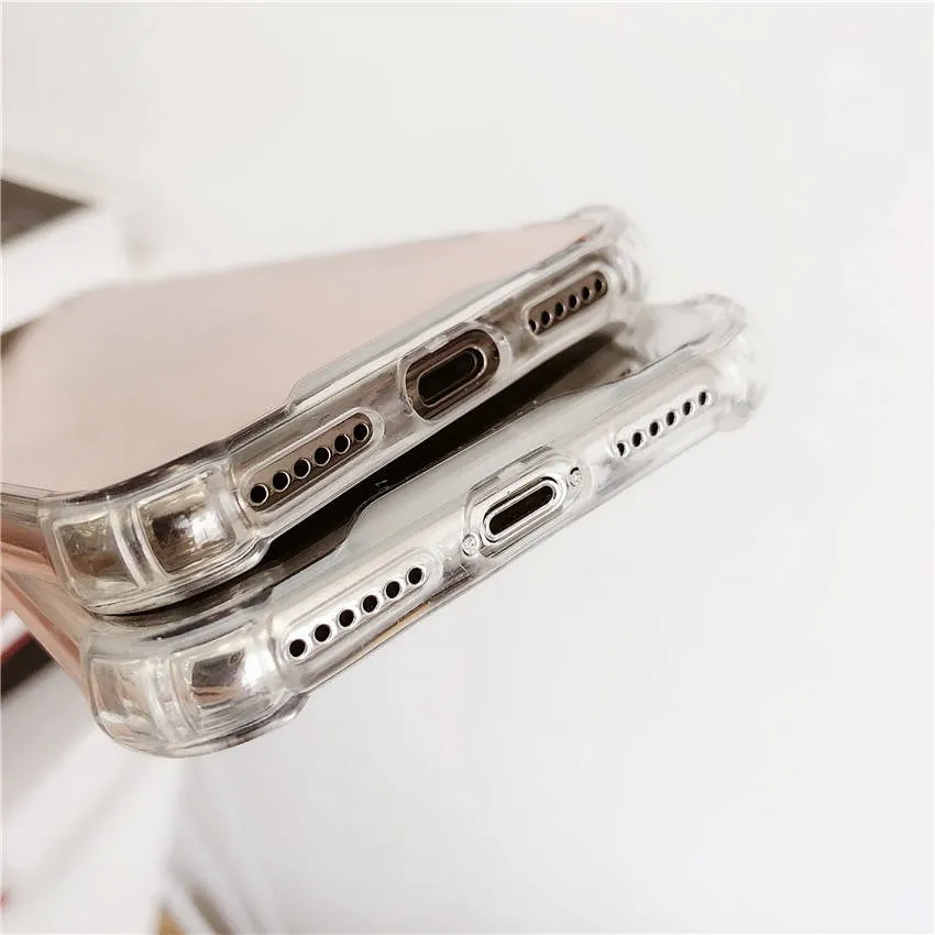 MUSTTRUE для iPhone X XS MAX XR зеркальный чехол PC + TPU телефона угловой защитный iphone 6 6s 7 plus 8