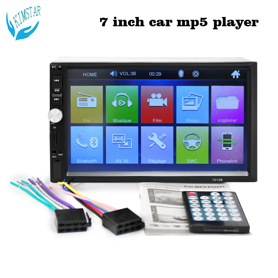 Mp5 Player 7012b 2 Din Bluetooth стерео радио аудио USB видео Музыка FM сенсорный