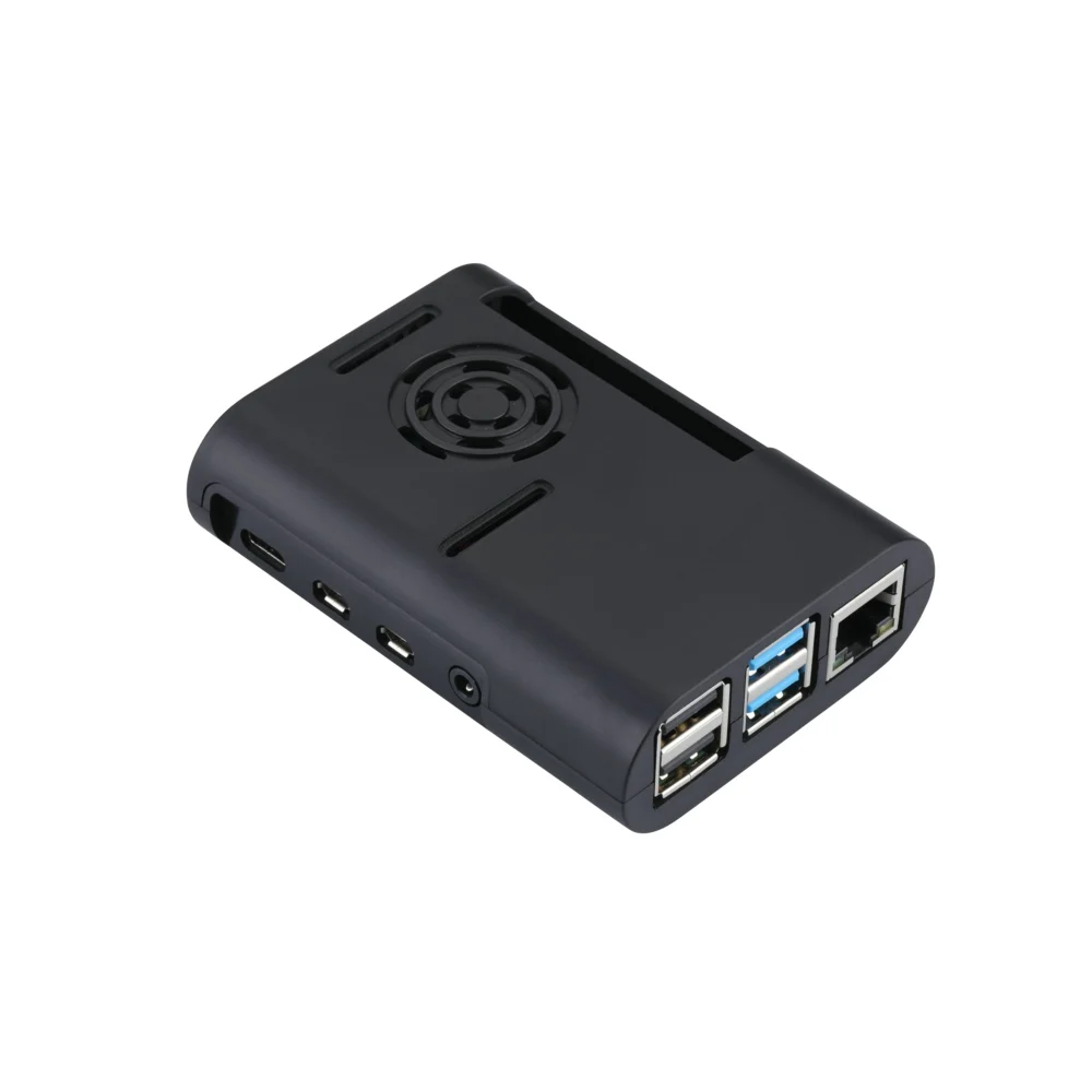 Чехол Raspberry Pi 4 ABS с вентилятором черный прозрачный корпус корпуса для RPI Model