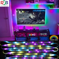colorrgb led strip lights ws2811 dreamcolor led strip rainbow effect chasing multicolor effect%ef%bc%8cremote controlbluetooth