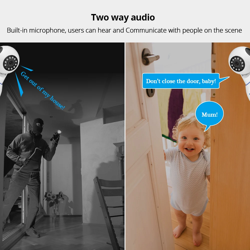 KERUI 720P HD домашняя беспроводная Wifi камера видеонаблюдения Yoosee приложение ip-камера