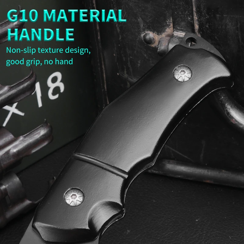 

HUANGFU CS military knife fixed blade combat knife camping hunting survival knife outdoor self-defense tool tactical knife