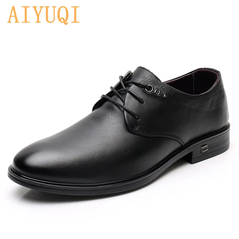 

AIYUQI Men's Forma Shoes 2021 New Men's Genuine Leather Shoes Business British Dress Wear Work Shoes Commuter Derby Shoes