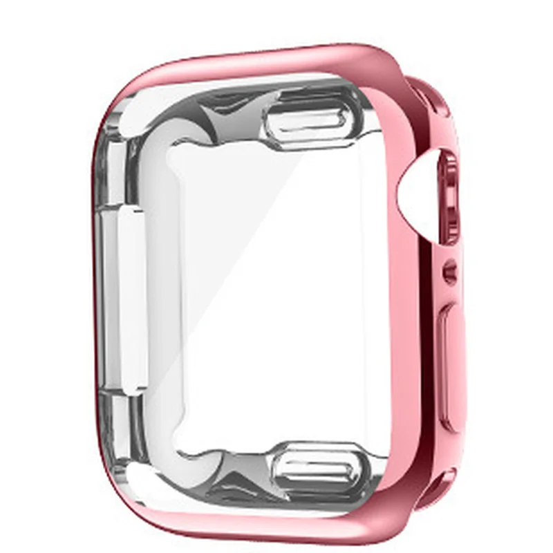 Мягкий ТПУ полноэкранный защитный чехол для Apple Watch 5 4 3 2 1 44 мм 42 40 38 градиентный