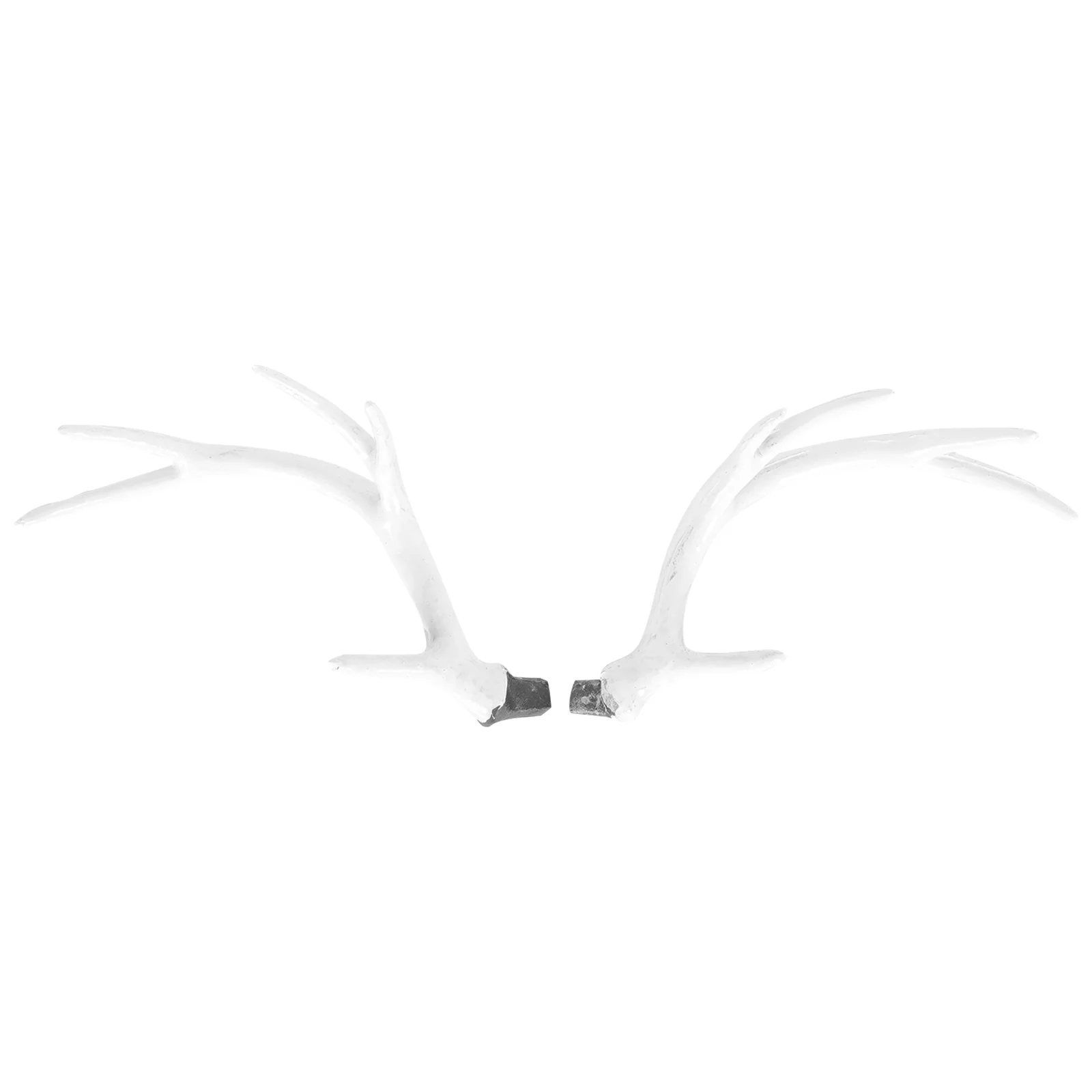 

1 Pair of Simulated Deer Horn Hair Hoops DIY Prop Deer Horn Decor (White)