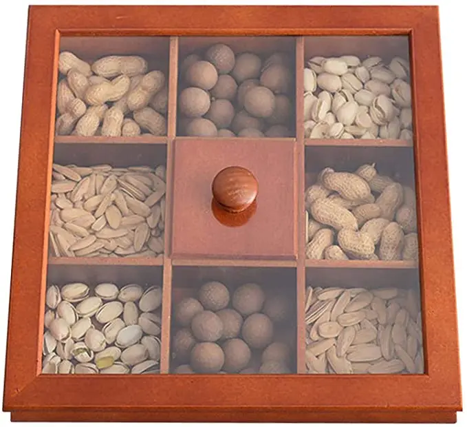 Деревянная коробка для сухих фруктов многофункциональный контейнер хранения