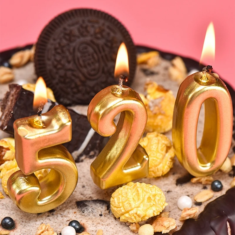 Dozzlor 1 шт. свечи с цифрами на день рождения для украшения дома аксессуары торта