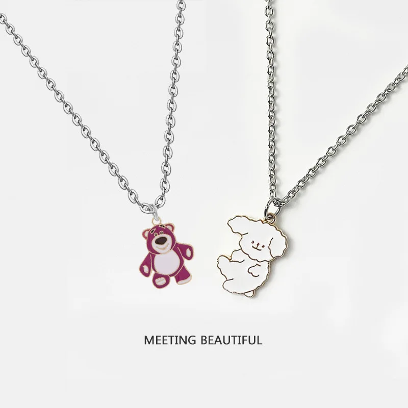 

2021 New Animal Cute Cartoon Necklace Sweater Chain Simple Wild Pendant Necklace Wholesale