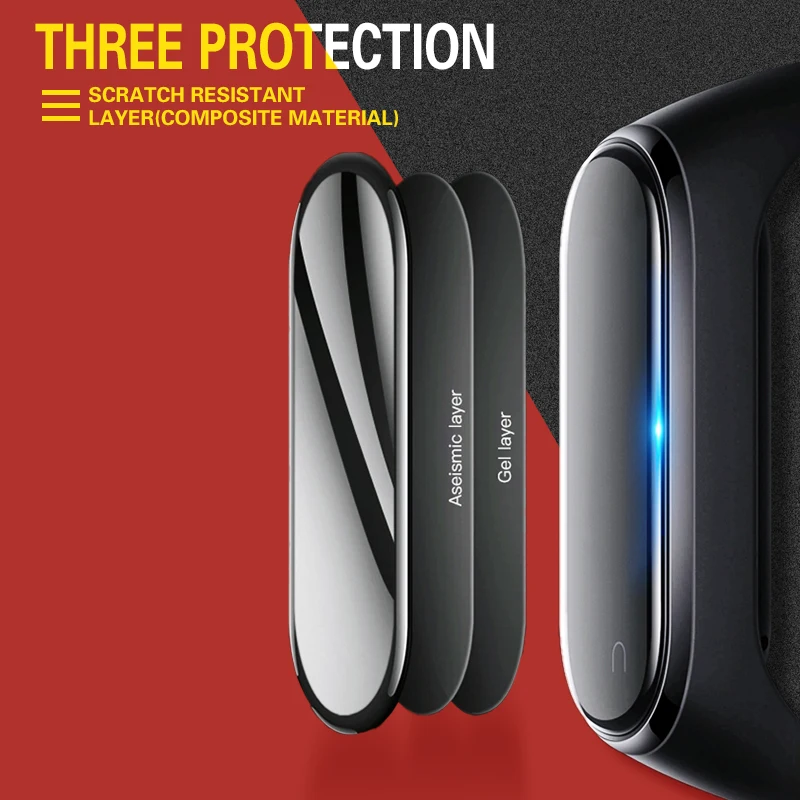 3D Защитное стекло для Xiaomi mi band 4 пленка Mi band4 Smart Watch полное покрытие мягкая защита