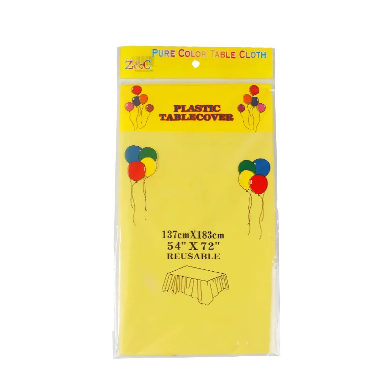 1 шт. утолщенная однотонная скатерть из ПЭ пластика 137*274 см украшение для дня