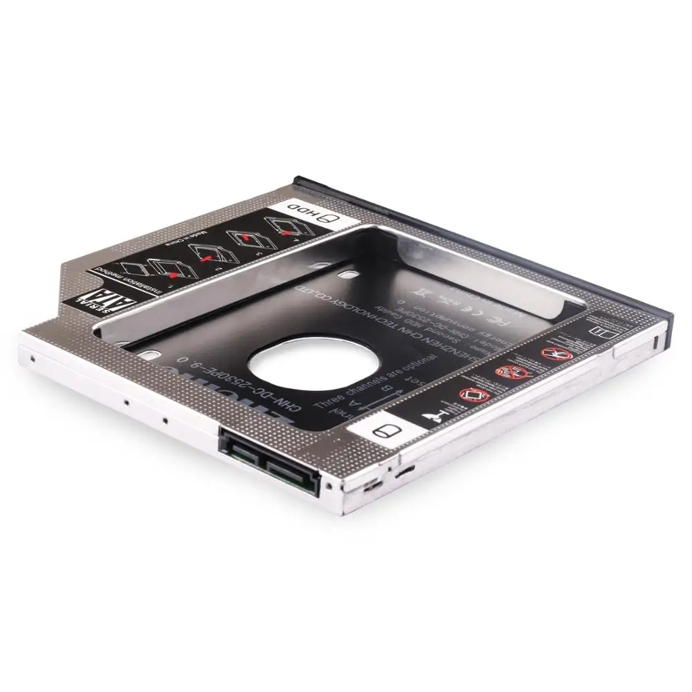 Zheino SATA3 SSD с 9,0 мм 9,5 мм 12,7 мм Caddy 60 ГБ 120 ГБ 240 ГБ 360 ГБ 480 ГБ 128 ГБ 256 ГБ 512 ГБ 1 ТБ 2nd HDD Caddy aluminum