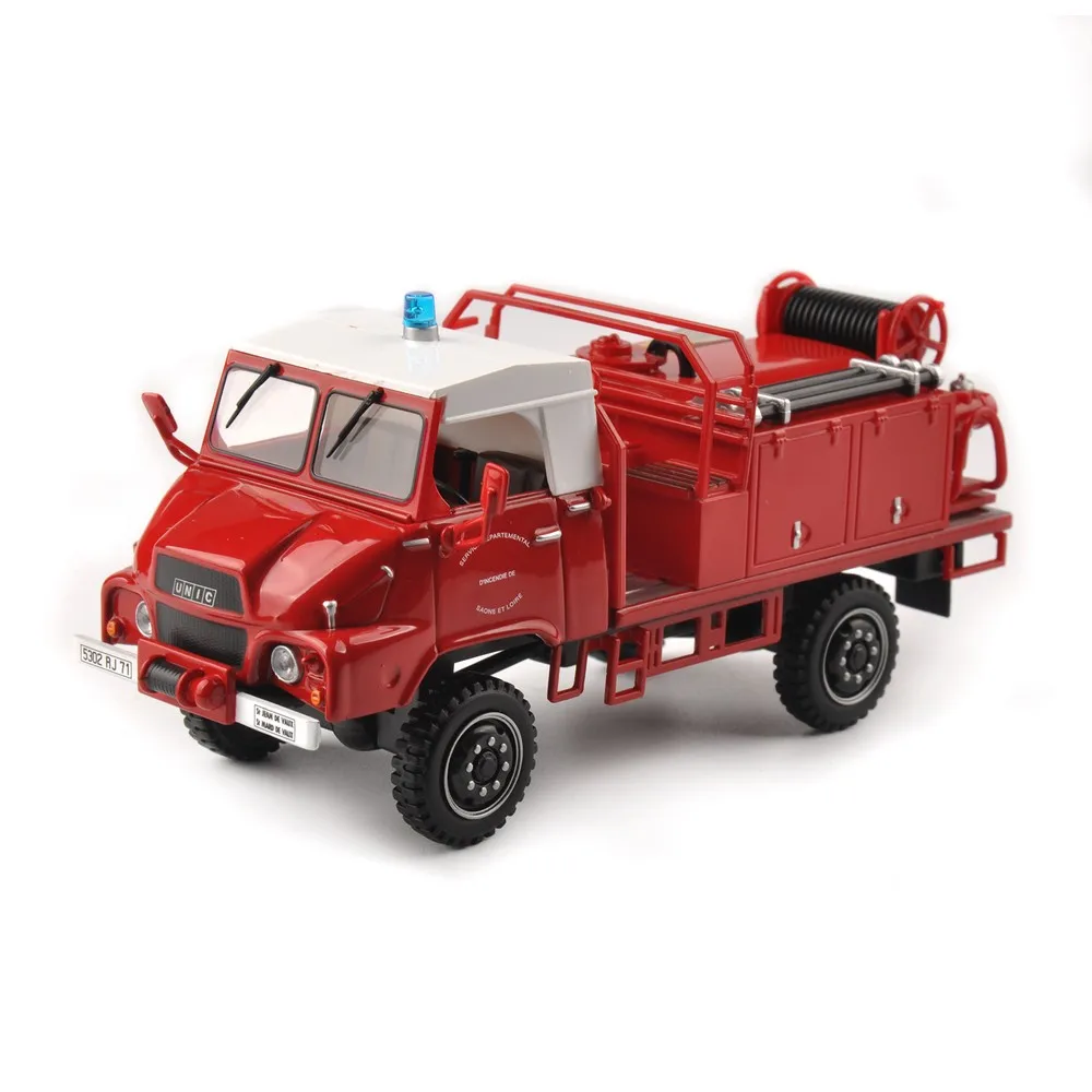

Atlas 1:43 Scale Red Alloy Pompiers Diecast Fire Engine Truck Apparatus Model Collection Firemen Cars Toys