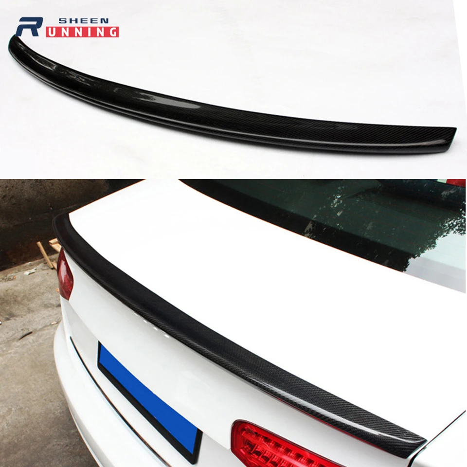 

Для A3 8V задний спойлер из углеродного волокна задний багажник спойлер крыло подходит Audi A3 8V седан 2014-UP внешние аксессуары