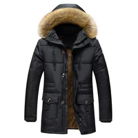 2021 winter new warm thick fleece coat men waterproof hooded fur collar parka jacket men autumn fashion casual parka men