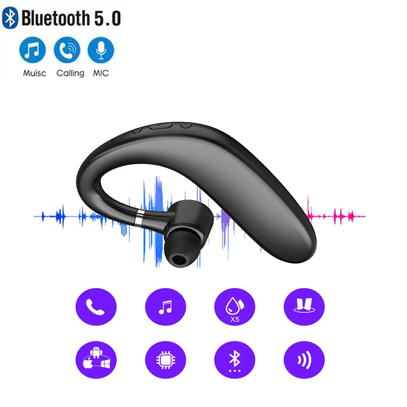 Bluetooth-наушники-вкладыши беспроводная Спортивная гарнитура с шумоподавлением и