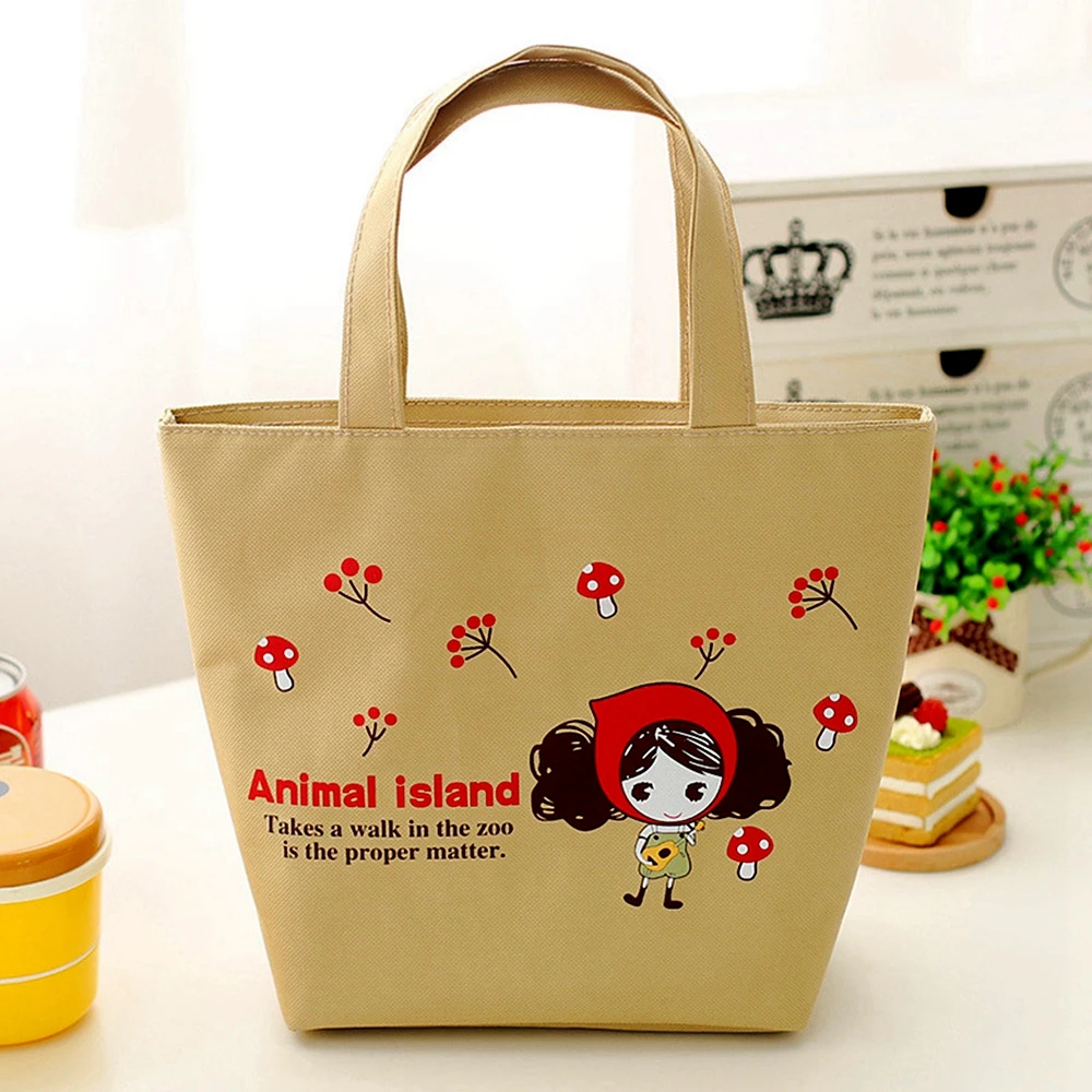 New Fashion Cartoon printing Children lunch Bag Portable Insulated bag Thermal Food Picnic Bag for Women kids
