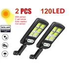 2 шт., уличная Светодиодная лампа на солнечной батарее, с датчиком движения