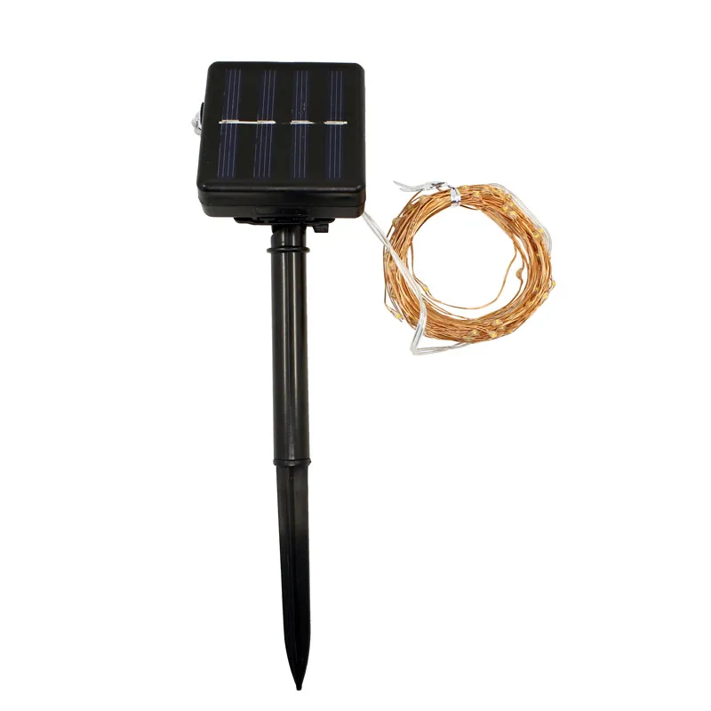 Солнечная энергия LED Koliday light 20 м медная проволочная гирлянда наружная