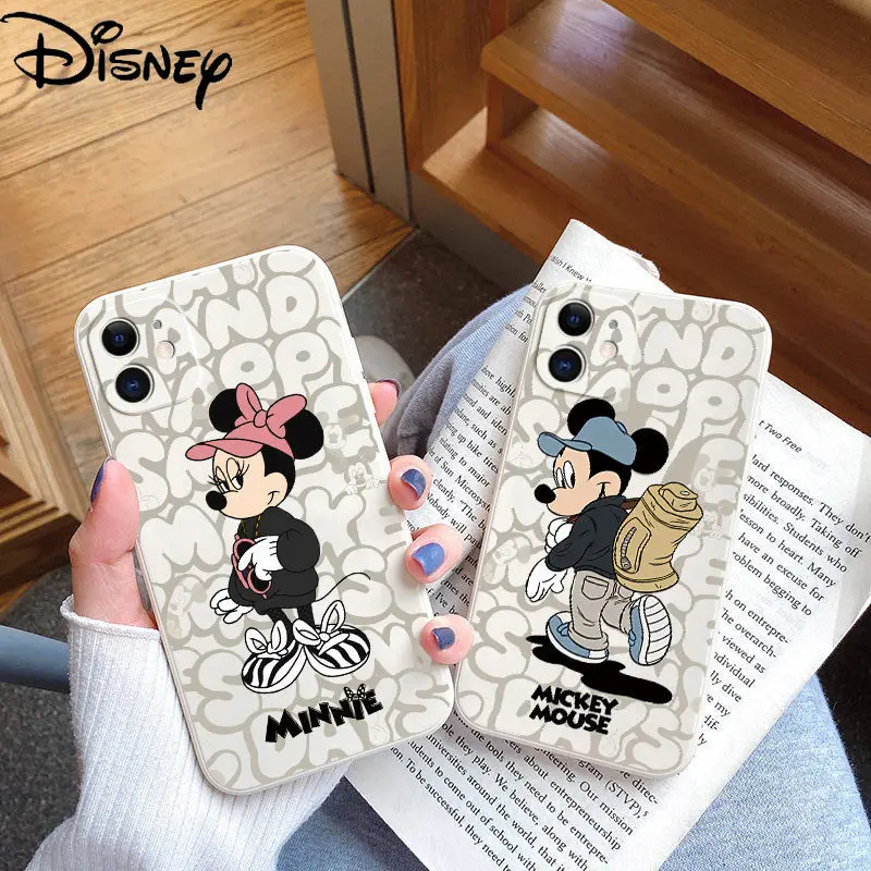 

Disney Mickey Phone Case for iPhone12 12Pro 12Promax 11 Pro 11Promax Mini X XS MAX XR 7 8 Plus Liquid Silicone Shockproof Cover