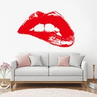 Красивая одежда для девочек с красными сексуальными губами узор стены стикеры винил домашний декор для комнаты наклейки Make Up моды магазин косметики обои A618
