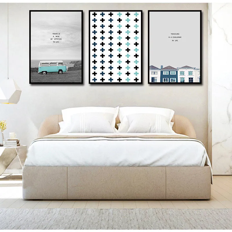 Путешествия автобус Буле холст с изображением пейзажа стены художественный